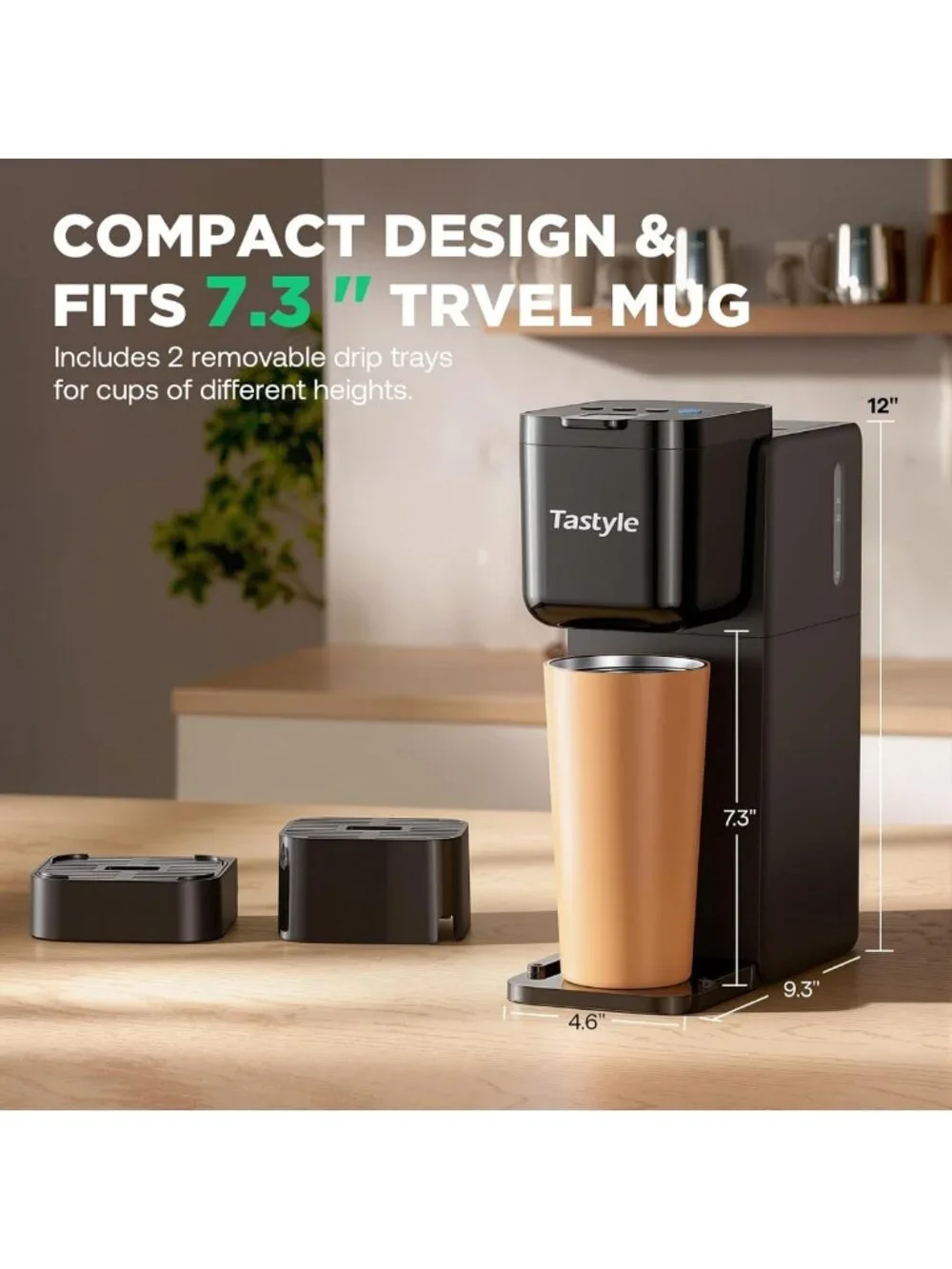 Single Serve Coffee Maker for Hot & Iced Brews, Bold Flavor, 16 Oz Capacity